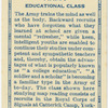 Army, educational class.