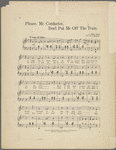 Please, Mr. Conductor, don't put me off the train