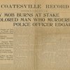 Coatesville Record front page, August 14, 1911