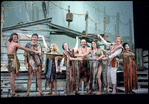 Michael Karm, Walter Willison, Madeline Kahn, Joan Copeland, Harry Goz, Tricia O'Neil, Danny Kaye and Marilyn Cooper in the stage production Two by Two