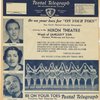 Flyer in the form of a telegram advertising the booking (January 25-30, 1937) of On Your Toes at the Nixon Theatre (Pittsburgh, Pa.)