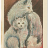 Blue Persian Cat wih Kitten.