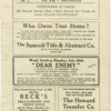 Week starting Monday, July 20th "Dear Enemy"
