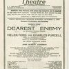 George Ford presents Dearest Eneemy an American musical comedy with Helen Ford and Charles Purcell