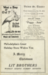 Program (dated 12/20/1926) for Peggy-Ann at the Walnut Street Theatre (Philadelphia, Pa.)