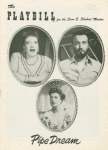 Program for the opening night of Pipe Dream, November 30, 1955