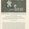 Program for the opening night of Pipe Dream, November 30, 1955