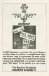Program for the 1963 revival of Pal Joey, at the New York City Center