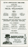 Program for a preview performance of Rex at the Lunt-Fontanne Theatre, April 1976
