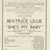 Program (dated 1/16/1928) for She's My Baby at the Globe Theatre (New York, N.Y.)
