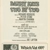 Program for Two By Two, dated November 1970, at the Imperial Theatre