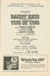 Program for the opening night  of Two By Two, at the Imperial Theatre, November 10, 1970