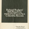 Program for the opening night  of Two By Two, at the Imperial Theatre, November 10, 1970