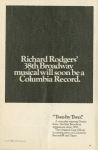 Program for the opening night  of Two By Two, at the Imperial Theatre, November 10, 1970