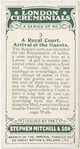 A Royal Court. Arrival of the Guests.