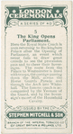The King Opens Parliament.