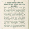 A Royal Proclamation, Demanding Admittance to the City.