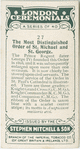 The Most Distinguished Order of St. Michael and St. George.