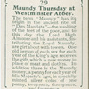 Maundy Thursday at Westminster Abbey.