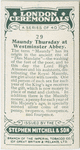 Maundy Thursday at Westminster Abbey.