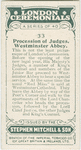Procession of Judges. Westminster Abbey.