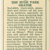 The Hyde Park Orator.