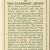 The Pavement Artist.