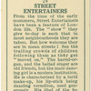 Street Entertainers.