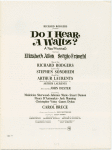 Souvenir program for Do I Hear a Waltz?