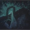 Trellis gate in moonlight