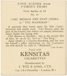 Carl Brisson and Anny Ondra in "The Manxman".