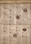 Roundels: of the baptism of Lucius; of Pharamond as king of the Franks; of Conan Meriadoc, king of Brittany; of the baptism of Clovis