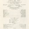 Program for Away We Go!, dated March 15, 1943, at the Colonial Theatre (Boston, Mass.)