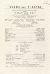 Program for Away We Go!, dated March 15, 1943, at the Colonial Theatre (Boston, Mass.)