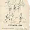 Sketches in Dance magazine (September 1943) of the cast of Oklahoma!