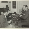 Ted Husing (right) with unidentified man