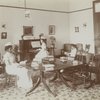 Nurses in lounge at Colored Home and Hospital, New York City.