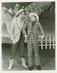 Walter Donahue (Will Parker) and Jerry Mann (Ali Hakim) in the 1951 revival of Oklahoma!