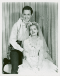 Ridge Bond (Curly) and Florence Henderson (Laurey) in the 1953 revival of Oklahoma!