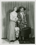 Judy Rawlings (Gertie Cummings) and David LeGrant (Ali Hakim) in the 1953 revival of Oklahoma!