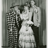 David LeGrant (Ali Hakim), Barbara Cook (Ado Annie) and Harris Hawkins (Will Parker) in the 1953 revival of Oklahoma!