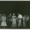 Betty Garde (Aunt Eller) and cast in the 1963 revival of Oklahoma!