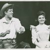 Peter Palmer (Curly) and Louise O'Brien (Laurey) in the 1963 revival of Oklahoma!