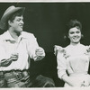 Peter Palmer (Curly) and Louise O'Brien (Laurey) in the 1963 revival of Oklahoma!