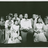 Peter Palmer (Curly), Louise O'Brien (Laurey), and cast in the 1963 revival of Oklahoma!