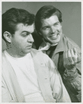 Daniel P. Hannafin (Jud Fry) and John Davidson (Curly) in the 1965 revival of Oklahoma!