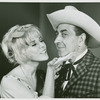 Karen Morrow (Ado Annie) and Jules Munshin (Ali Hakim) in the 1965 revival of Oklahoma!
