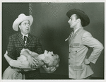 Jules Munshin (Ali Hakim), Karen Morrow (Ado Annie), and Richard France (Will Parker) in the 1965 revival of Oklahoma!