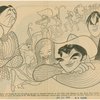 Al Hirschfeld caricature in The New York Times (6/22/1969) of the cast of the revival of Oklahoma!