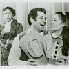 Margaret Hamilton (Aunt Eller), Bruce Yarnell (Curly) and Lee Barry (Laurey) in the 1969 revival of Oklahoma!